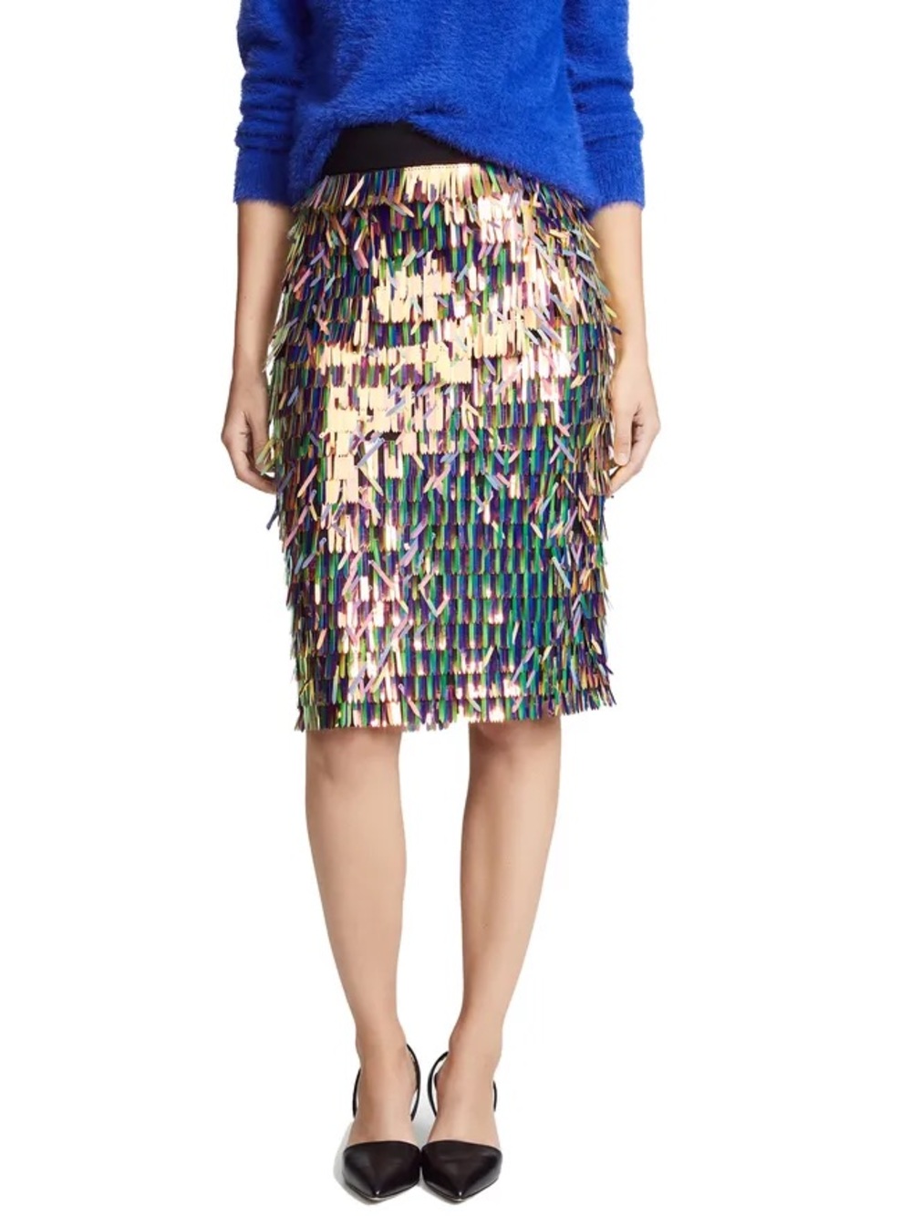 Milly Matchstick Sequin Pencil Skirt Size 2 (estimated) - Picture 3 of 17